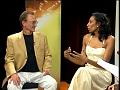 Marcia Domingues und der uebersetzer Uli Werder beim Interview im Studio